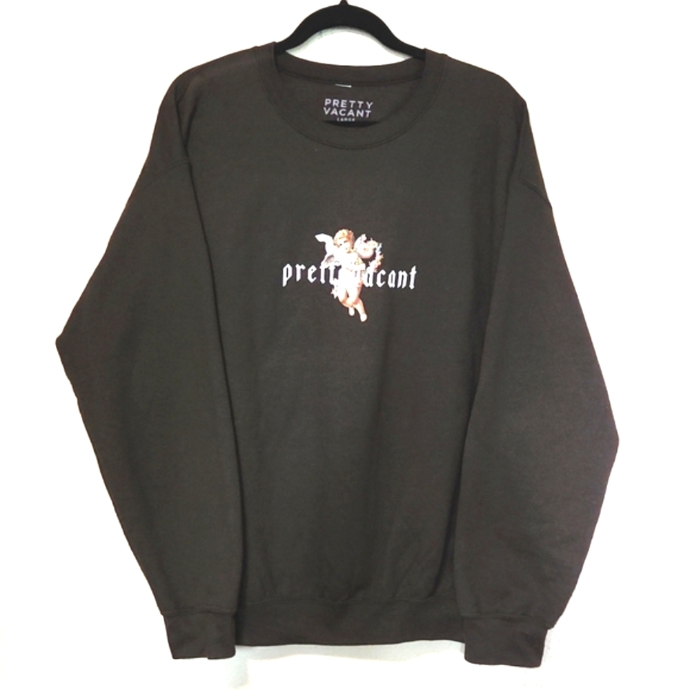 Pretty Vacant Oversized Crewneck Sweatshirt Brown Size Large